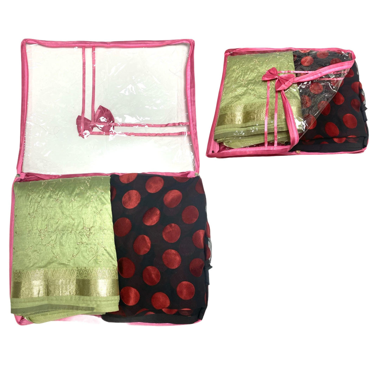 4 Pieces Velvet Sari Bags Saree Covers with Zipper Closure Cloth Cover Bags Organizer for Wardrobe and Gifting Storage Wedding Favor Birthday Anniversary - LoveNspire