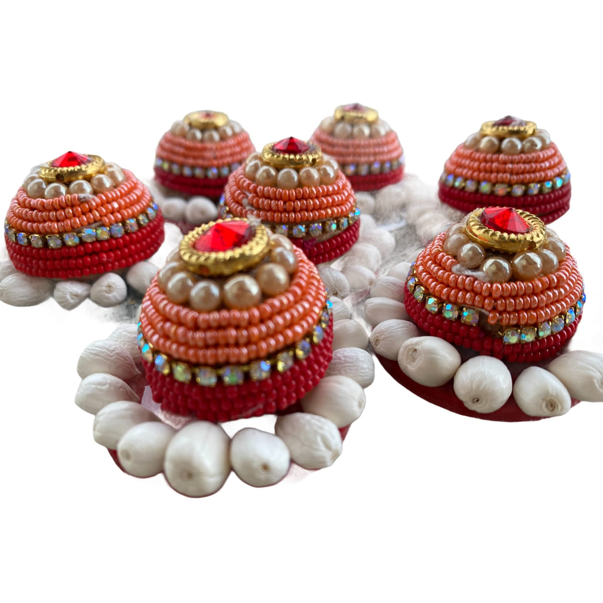 10 Pc Decorative Designer Supari Betelnut for Pooja – Spiritual Shagun Item, Unique Indian Pooja Supari, Temple Decor, Wedding Favor, Housewarming Gift - LoveNspire
