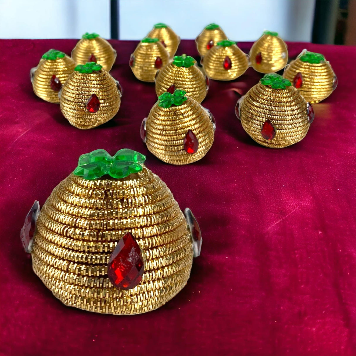 10 Pc Decorative Designer Supari Betelnut for Pooja – Spiritual Shagun Item, Unique Indian Pooja Supari, Temple Decor, Wedding Favor, Housewarming Gift - LoveNspire