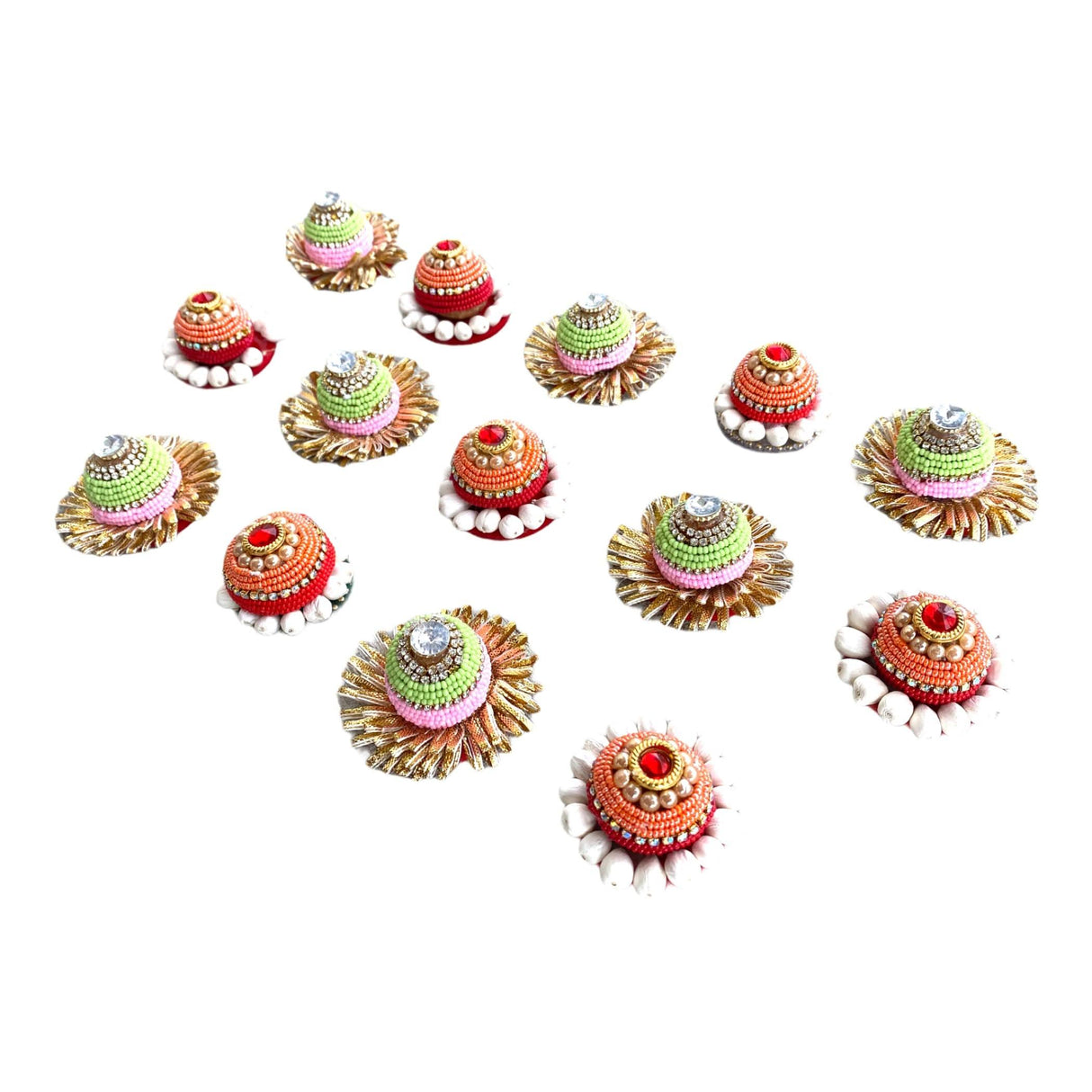 10 Pc Decorative Designer Supari Betelnut for Pooja – Spiritual Shagun Item, Unique Indian Pooja Supari, Temple Decor, Wedding Favor, Housewarming Gift - LoveNspire