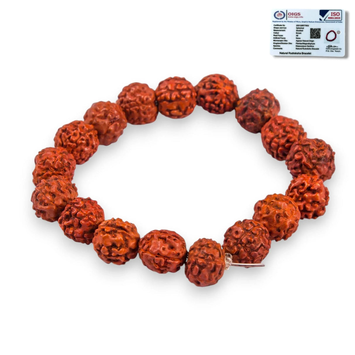 5 Mukhi Rudraksha Bracelet Suitable for Yoga, Meditation 5 Face Nepali Panchmukhi Rudraksh Natural Healing Round Bead Stretchable Elastic Bracelet Daily Fashion Wear Men (8.5 Mm) - LoveNspire