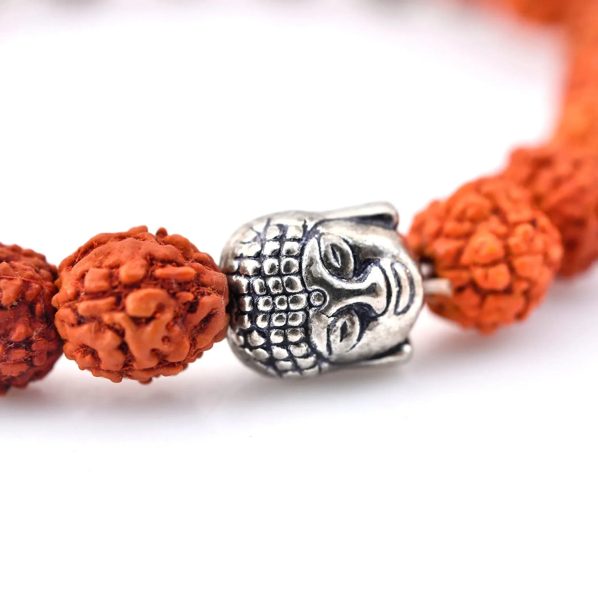 LOVENSPIRE 7 Chakra Rudraksha Bracelet with Buddha Head Natural Crystal Healing Stone Beaded Stretch Bracelet for Yoga Meditation Prayer Jewelry Gift for Men Women - LoveNspire