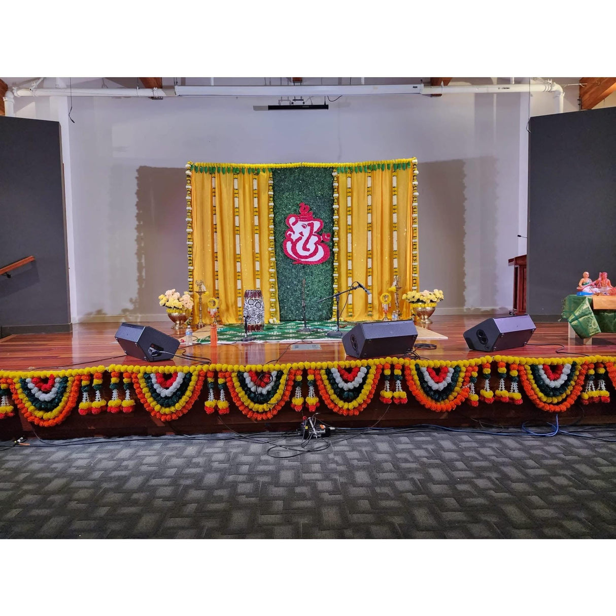 9.6 Feet Jumbo Marigold Jasmine Door Toran Hanging Valance Marygold Festival Garland Puja Diwali Decoration Day of the Dead Dia De Los Muertos Ofrenda Mexican Fiesta Halloween Decor - LoveNspire