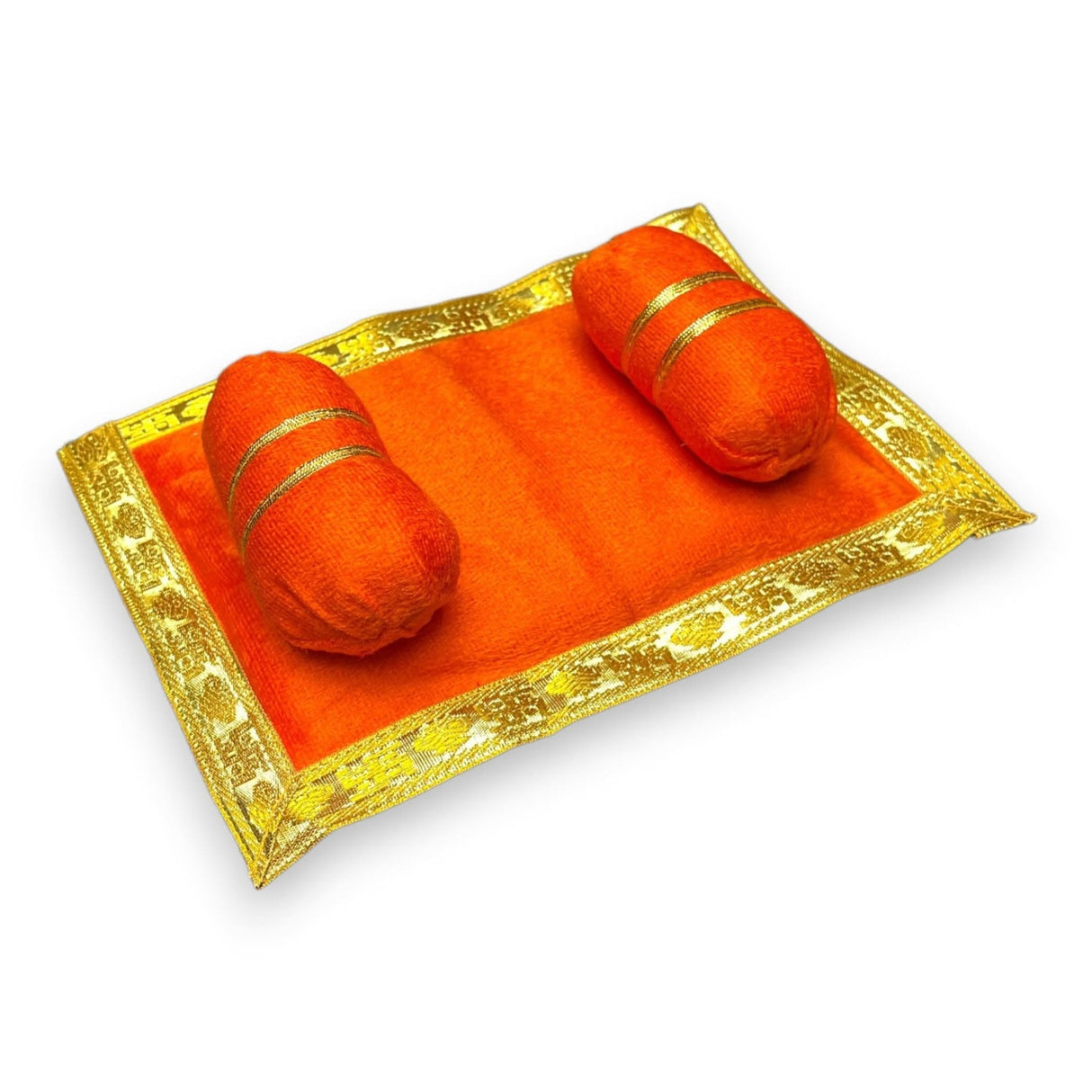 Laddu Gopal Velvet Asan Takiya Pillow Set for Lord Ganesha, Krishna, Kanha Ji, Bal Gopal God Goddess Idol Soft Mattress Cushion/gadda Bed Cum Aasan Set (9.5x6.5 Inch) - LoveNspire