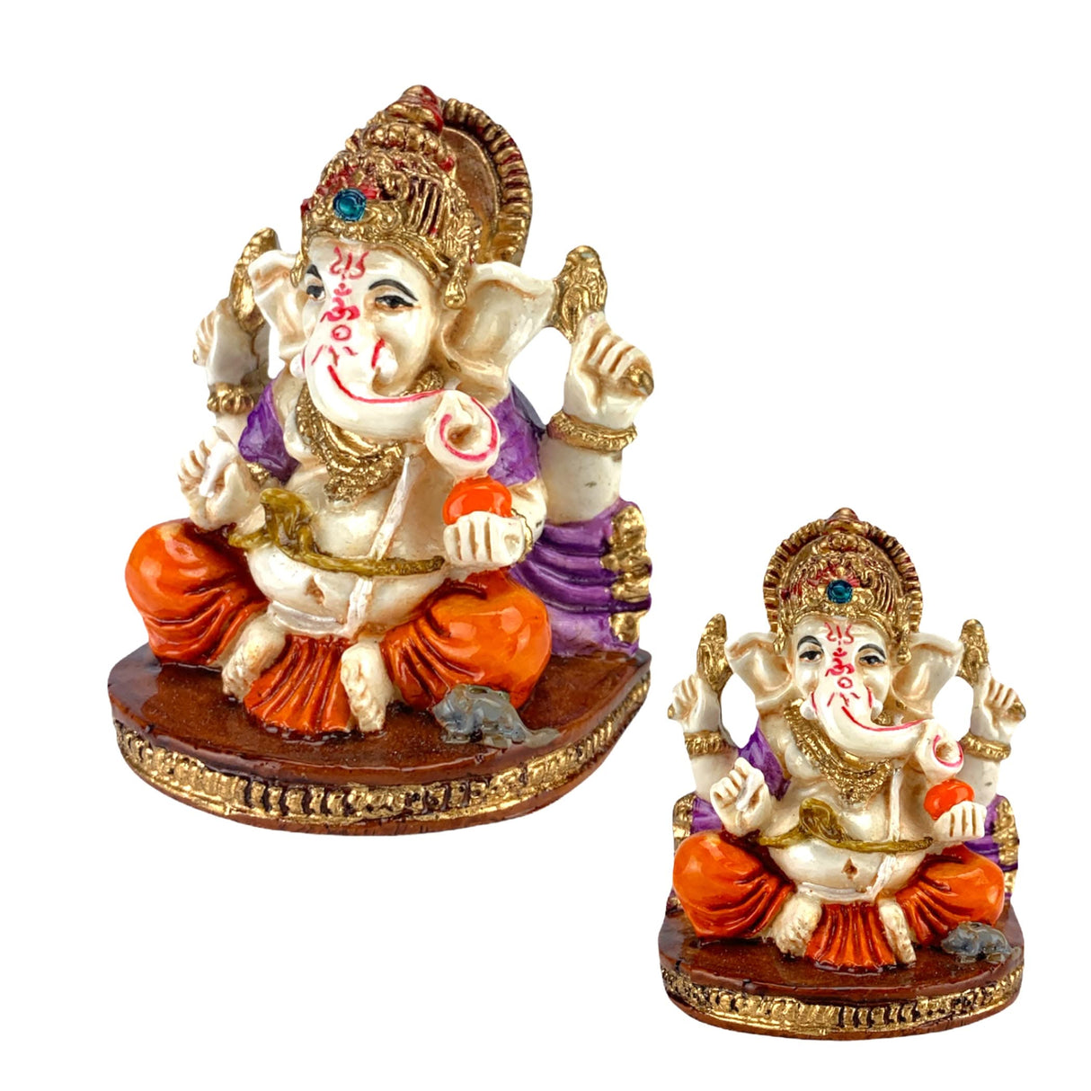 Acrylic Ganesh Statue 2.25 Inch Hindu Lord Ganesha Mini Idol Statue for Home Office Car Dashboard India God Figurine Temple Pooja Room Diwali Navrathri Wedding Gift (1 Pc) - LoveNspire