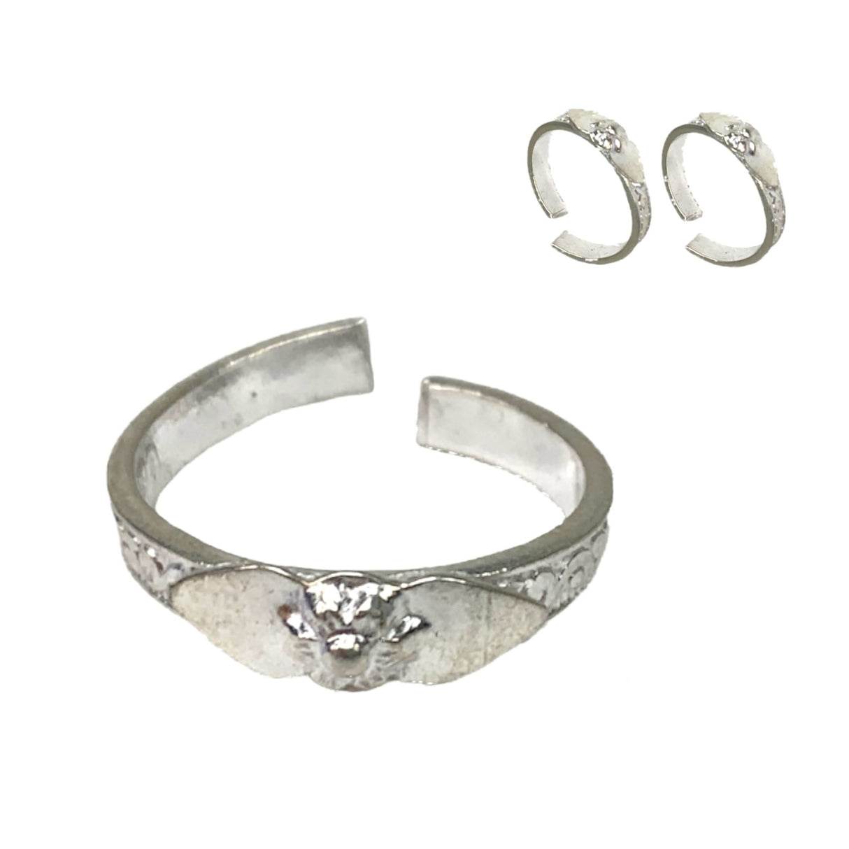 Adjustable Real Silver Toe Rings Pair Indian Bichiya Feet Accessories Tribal Toe Rings Summer Beach Jewelry Comfort Fit Toe Rings for Women - LoveNspire