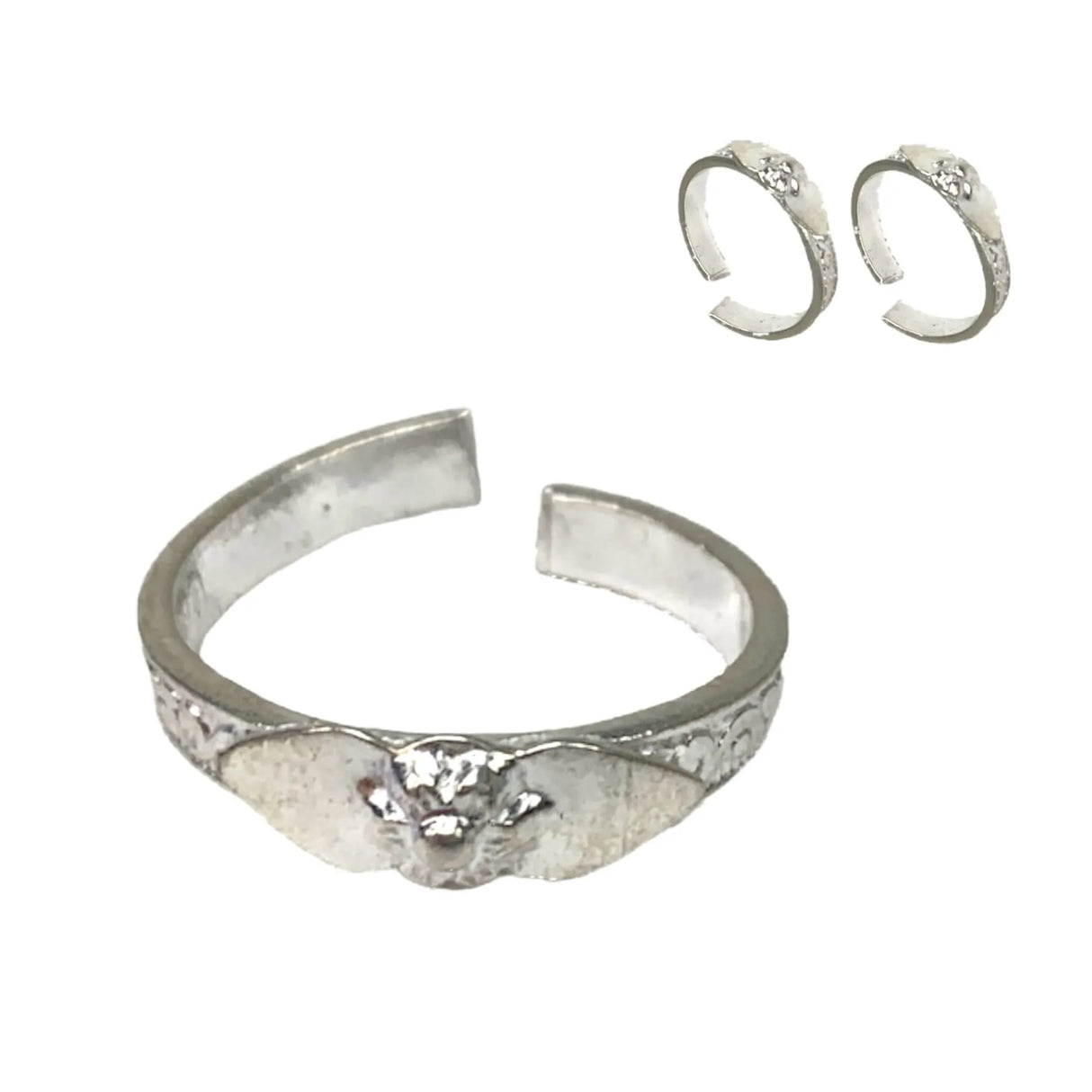 Adjustable Real Silver Toe Rings Pair Indian Bichiya Feet Accessories Tribal Toe Rings Summer Beach Jewelry Comfort Fit Toe Rings for Women - LoveNspire