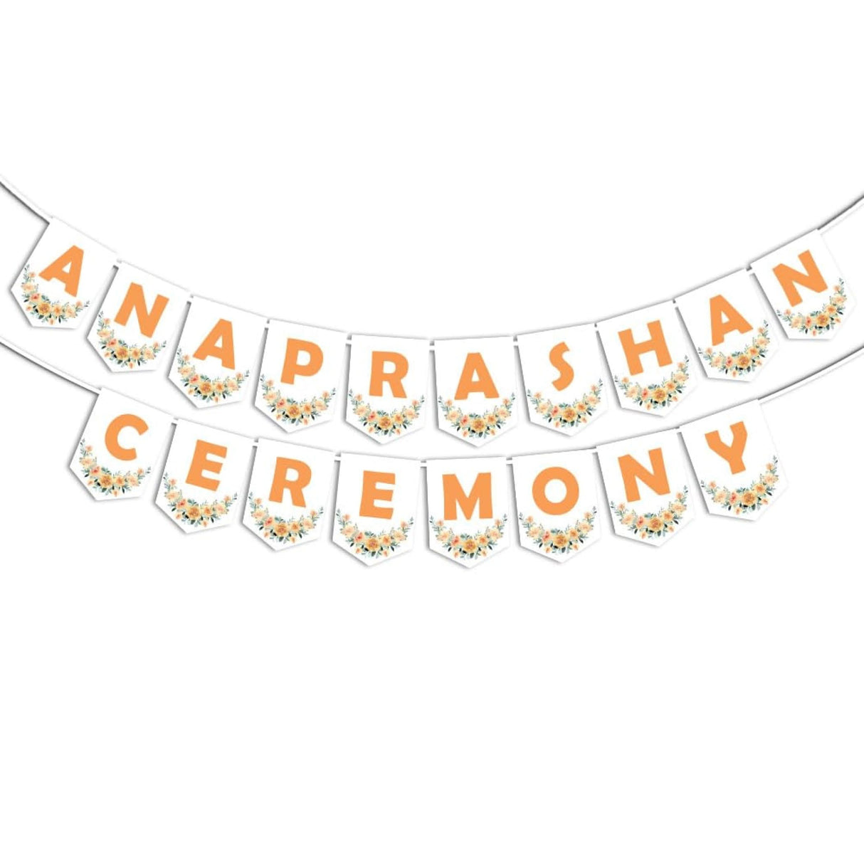 Anaprashan Ceremony Banner Annaprasanam Bunting Diy Rice Ceremony Hanging Decorations Indian Party Supplies Hindu Themed Party Backdrop Decoration - LoveNspire