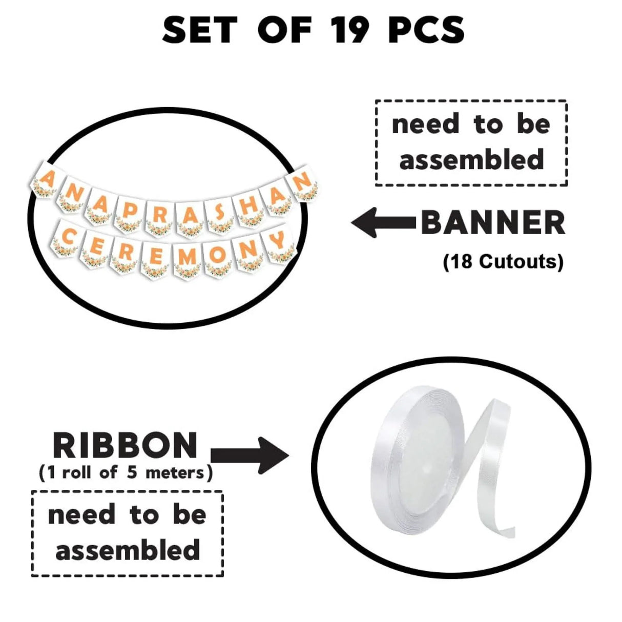 Anaprashan Ceremony Banner Annaprasanam Bunting Diy Rice Ceremony Hanging Decorations Indian Party Supplies Hindu Themed Party Backdrop Decoration - LoveNspire