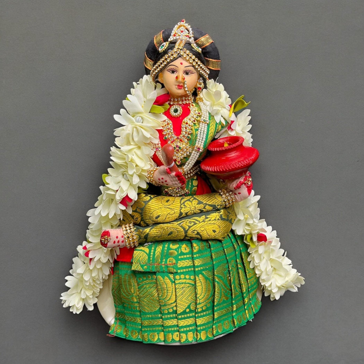 Annapoorani Mata Devi Doll Goddess Annapurna Maa Statue Hindu Idol for Pooja Room Home Office Temple Decor - Annapurni Divine Holy Blessing Housewarming Navaratri Religious Gift - LoveNspire