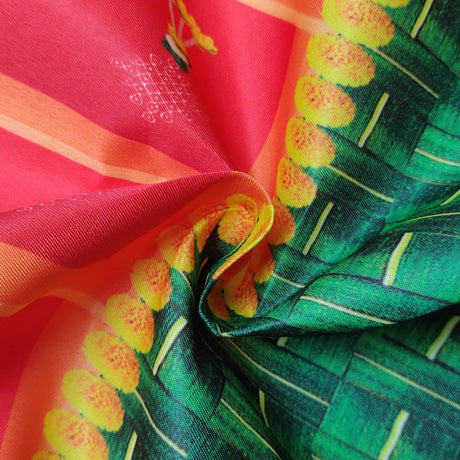 Annaprasana Backdrop 5x8 Feet Indian Traditional Cloth Backdrop Baby Shower Decor Indian Pooja Wall Decor Indian Wall Art Photo Decor Banner Decorative Pooja Cloth Seemantham Favor - LoveNspire