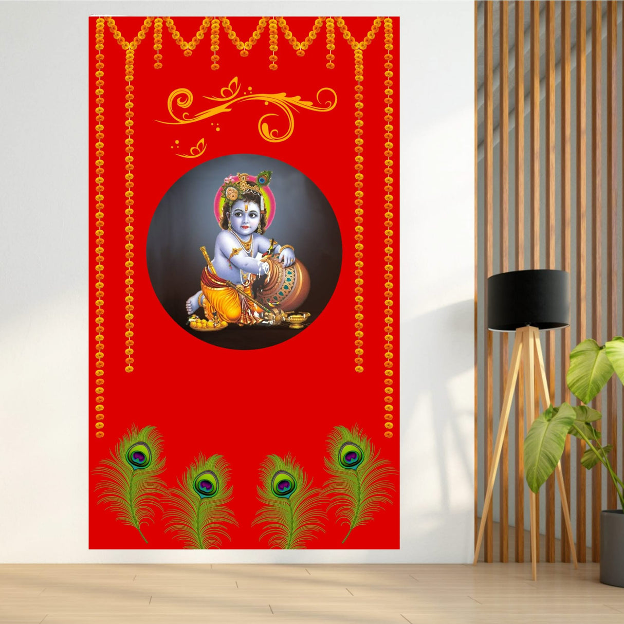 Annaprasana Backdrop Indian Traditional Backdrop Cloth 5x8 Feet Baby Shower Decor Indian Pooja Wall Decor Indian Wall Art Photo Decor Banner Decorative Pooja Cloth Seemantham Favor - LoveNspire