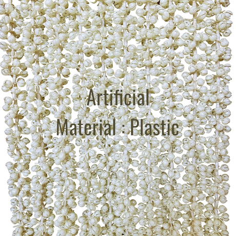 Artificial Jasmine Buds Garland 4 Strings for Festivals Pooja Indian Muslim Wedding Housewarming Diwali Decorations Eid Decoration Mehndi Party Day of the Dead Door Hanging Decor - LoveNspire