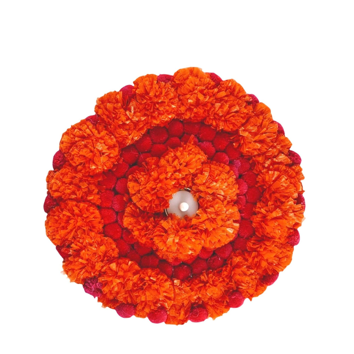 Ugadi Decor Decorative Flower Rangoli Artificial Marigold Rangoli Indian Wedding Favor Housewarming Pooja Diwali Festive Decor Religious Temple Item Return Gift - LoveNspire