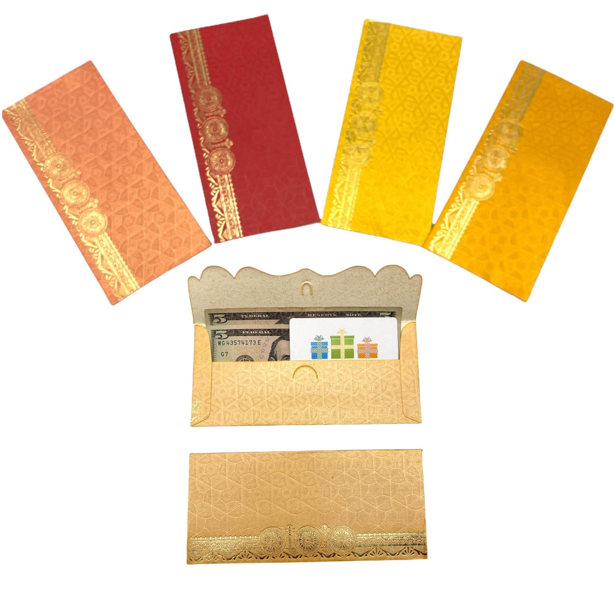 Assorted 3 Wheel Paper Shagunmoney Envelopes, Lucky Cash Gift Envelope, Gifts Card Holder,currency, Tip Evenvolopes, Eid Diwali Christmas Wedding - LoveNspire