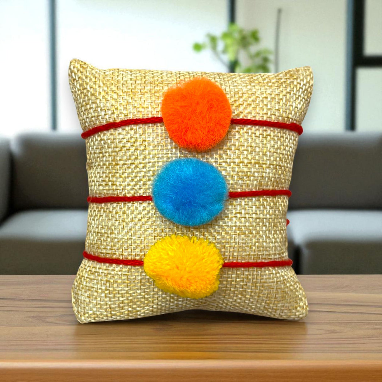 Pompom Rakhi for God Goddess Ram Rakhi Flower Assorted Gota Pati Pooja Rakhi Traditional Raksha Bandhan Bracelet Perfect Gift - LoveNspire