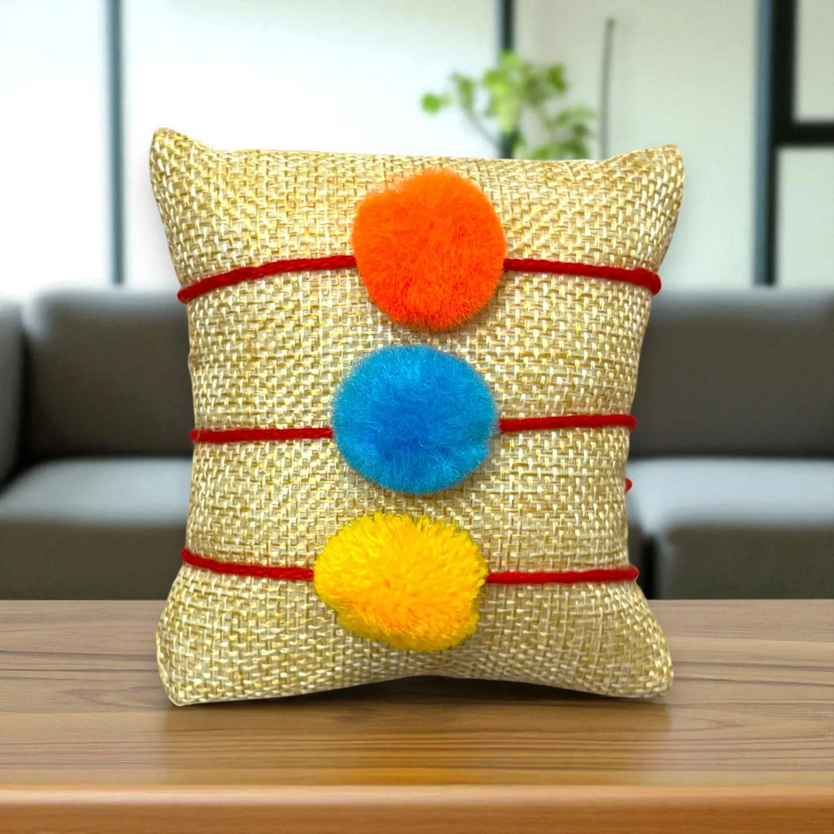 Pompom Rakhi for God Goddess Ram Rakhi Flower Assorted Gota Pati Pooja Rakhi Traditional Raksha Bandhan Bracelet Perfect Gift - LoveNspire