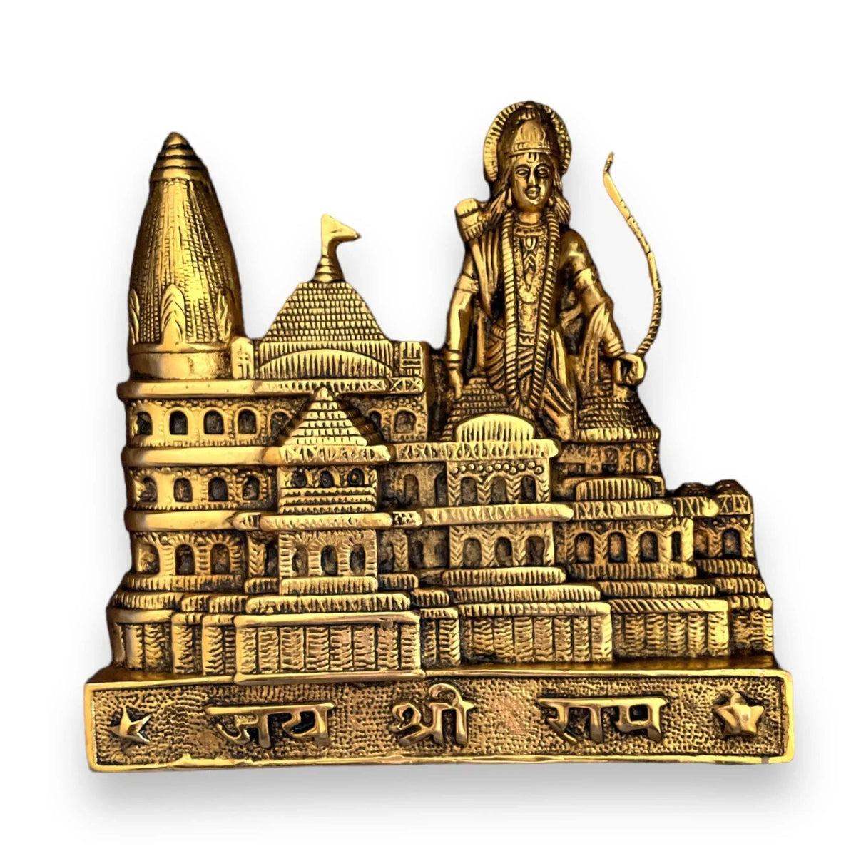 Ram Mandir Ayodhya Model Shree Ram Janmbhumi Alloy Metal Ayodhya Temple Ram Darbar Indian Pooja Home Decor Housewarming Religious Gifts (size-8’) - LoveNspire