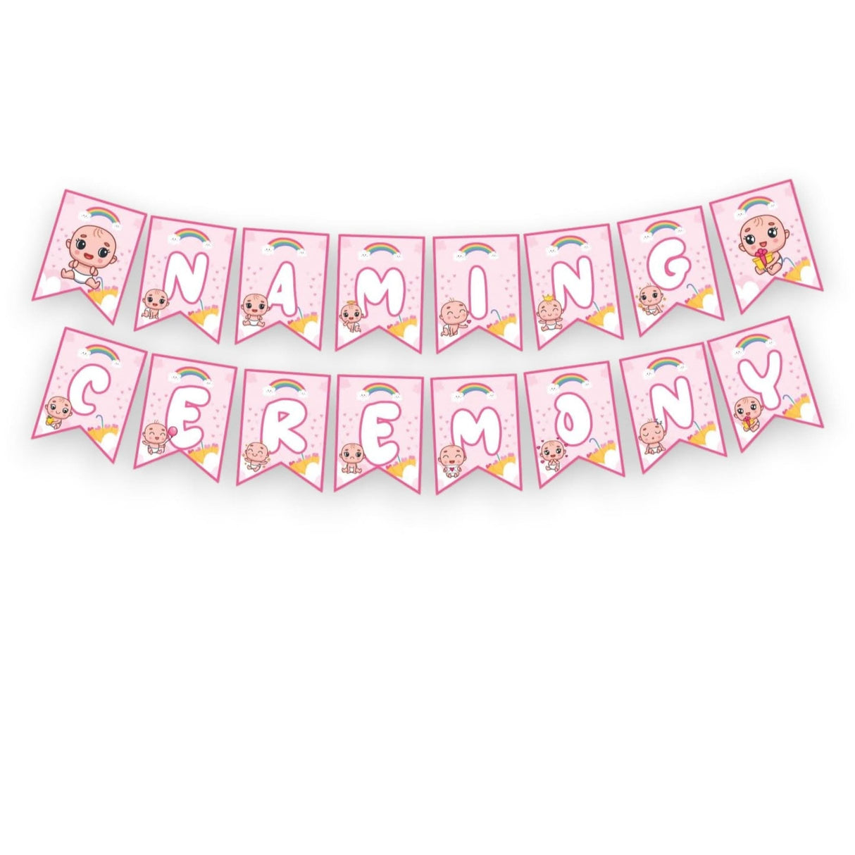 Baby Naming Ceremony Banner Baby Shower Decoration - Sign for Backdrop Decor Party Supplies & Decorations Favors Naming Ceremony for Girls Boys - LoveNspire
