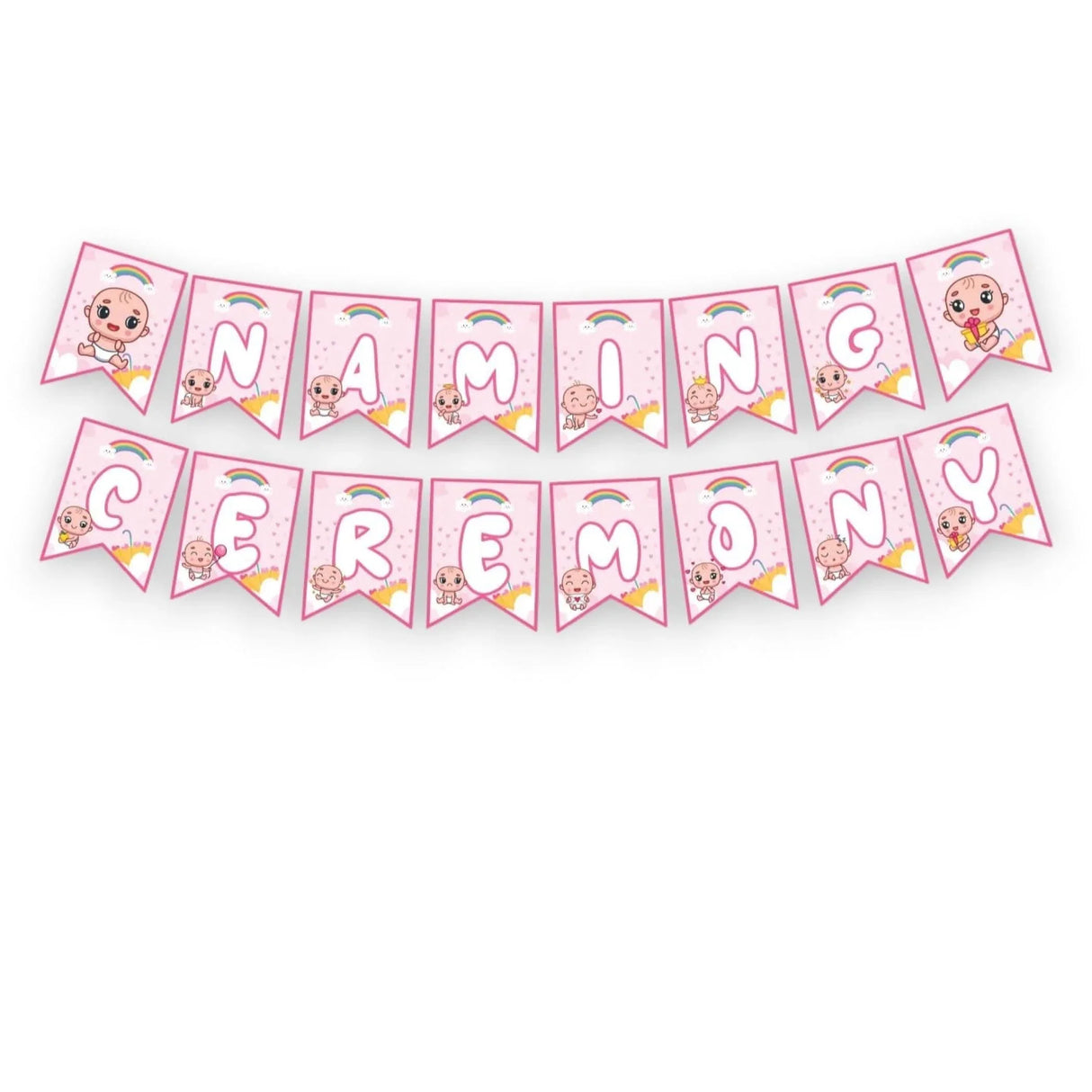 Baby Naming Ceremony Banner Baby Shower Decoration - Sign for Backdrop Decor Party Supplies & Decorations Favors Naming Ceremony for Girls Boys - LoveNspire