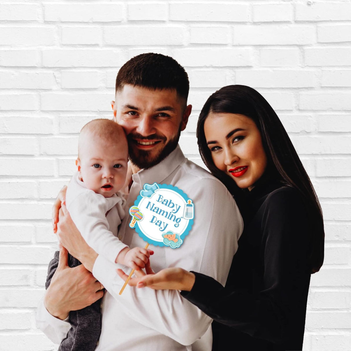 20 Pcs It's a Boy Photo Booth Props Baby Naming Day Photobooth Kit Little one Baby Shower Selfie Props with Sticks Pink Party Supplies & Decorations Favors - LoveNspire