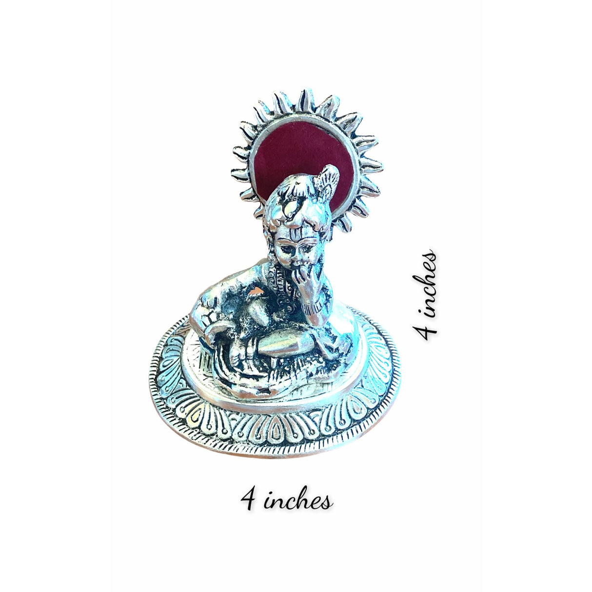 Bal Krishna Statue Metal Lord Krishna Idol Showpiece Krishna with Matki Mandir Temple Pooja Decor Home Office Decoration Housewarming Gift Diwali Decoration - LoveNspire