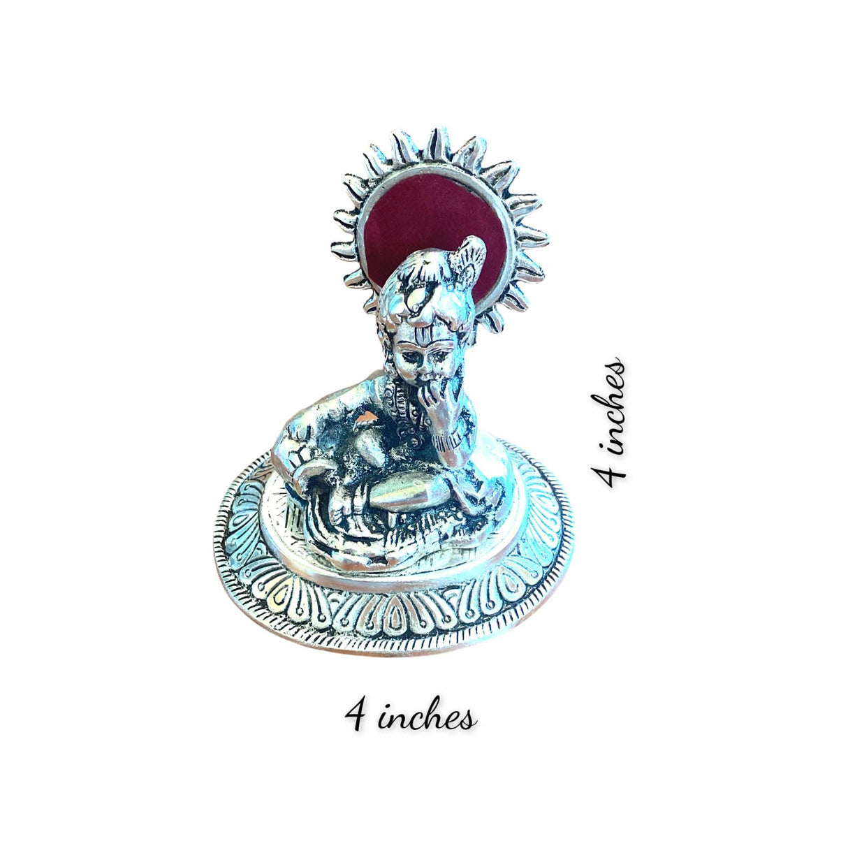 Bal Krishna Statue Metal Lord Krishna Idol Showpiece Krishna with Matki Mandir Temple Pooja Decor Home Office Decoration Housewarming Gift Diwali Decoration - LoveNspire