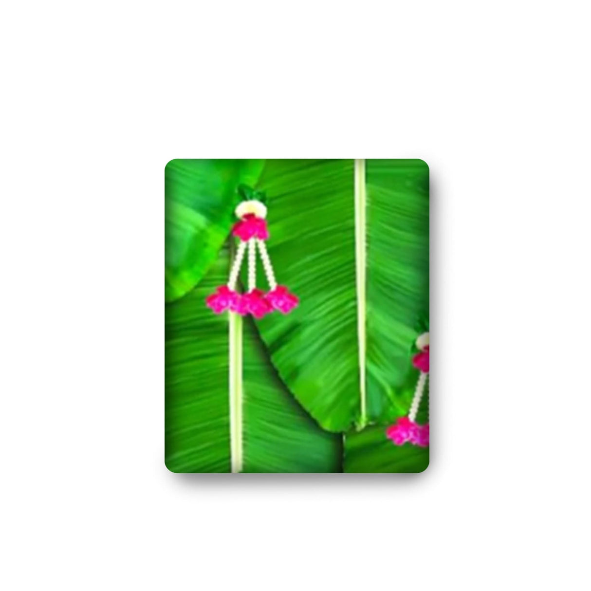 Banana Leaf Backdrop 5x8 Feet Backdrop Indian Traditional Cloth Backdrop Pooja Backdrop Indian Wall Art Photo Decor Banner Diwali Decor Wedding Backdrop Decorative Pooja Cloth - LoveNspire