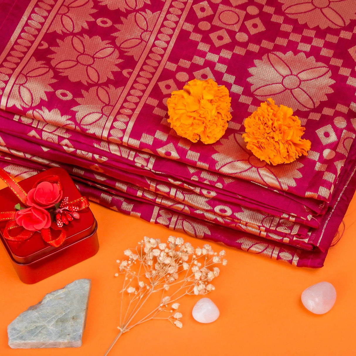 Banarasi Silk Zari Dupatta for Women Scarf Shawl Wrap Soft Stoles Indian Wedding Party Lightweight Dupatta - LoveNspire