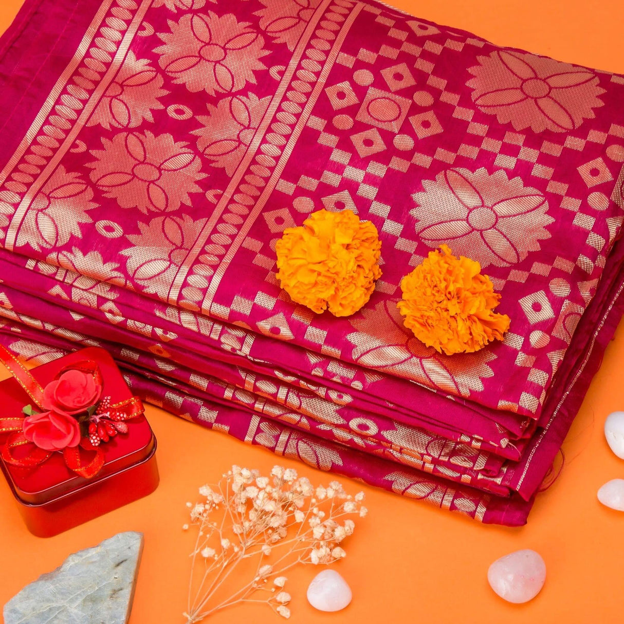 Banarasi Silk Zari Dupatta for Women Scarf Shawl Wrap Soft Stoles Indian Wedding Party Lightweight Dupatta - LoveNspire