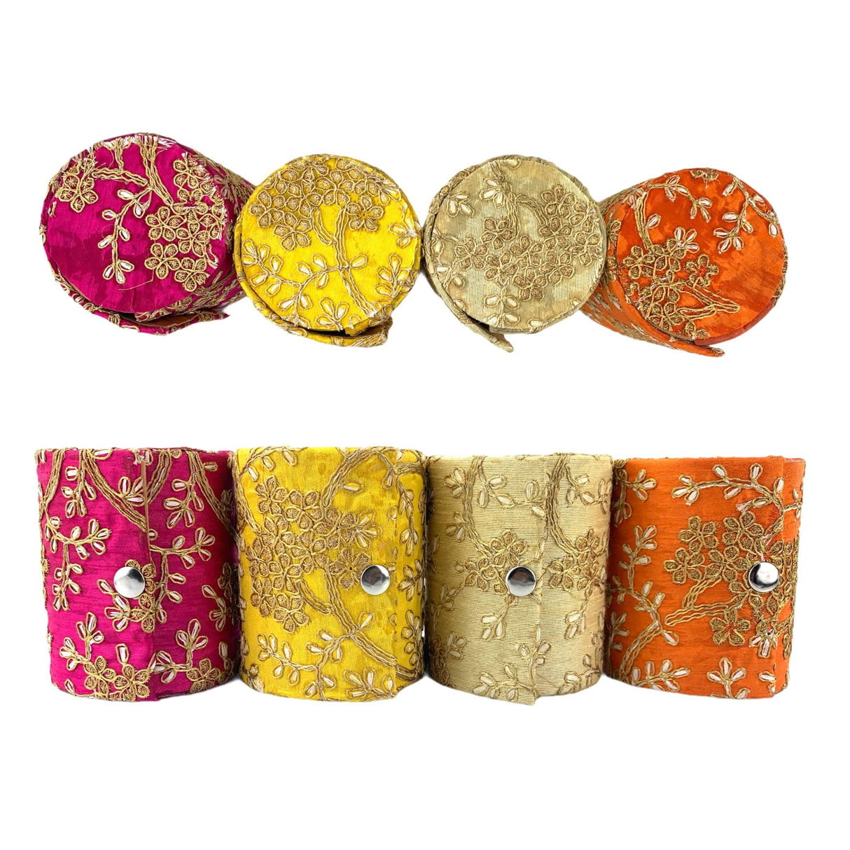 Bangle Organizing Box for Women and Girls Bulk Assorted Jewellery Storage Bag Beautiful Embroidered Bangle Case Indian Pakistani Wedding Favor Bridesmaid Gift - LoveNspire