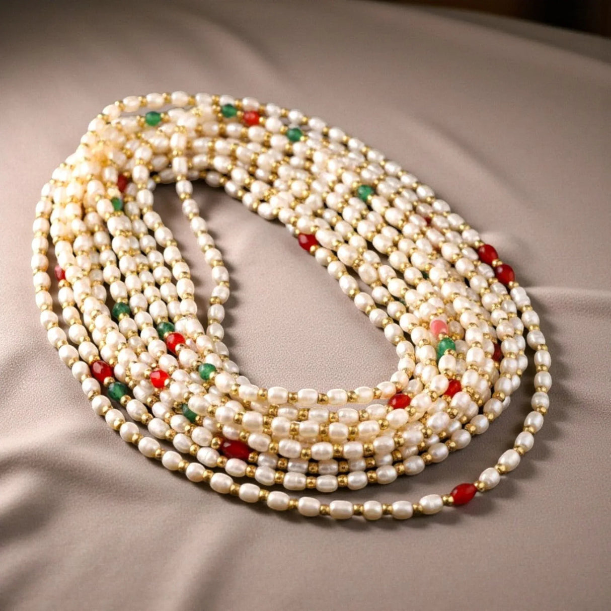 Handmade Barati Swagat Mala 6/24 Ct. - Artificial Moti Pearl Milni Mala for Wedding Baraat, Reception Guest Welcome, Favors, Giveaways & Gifting - LoveNspire