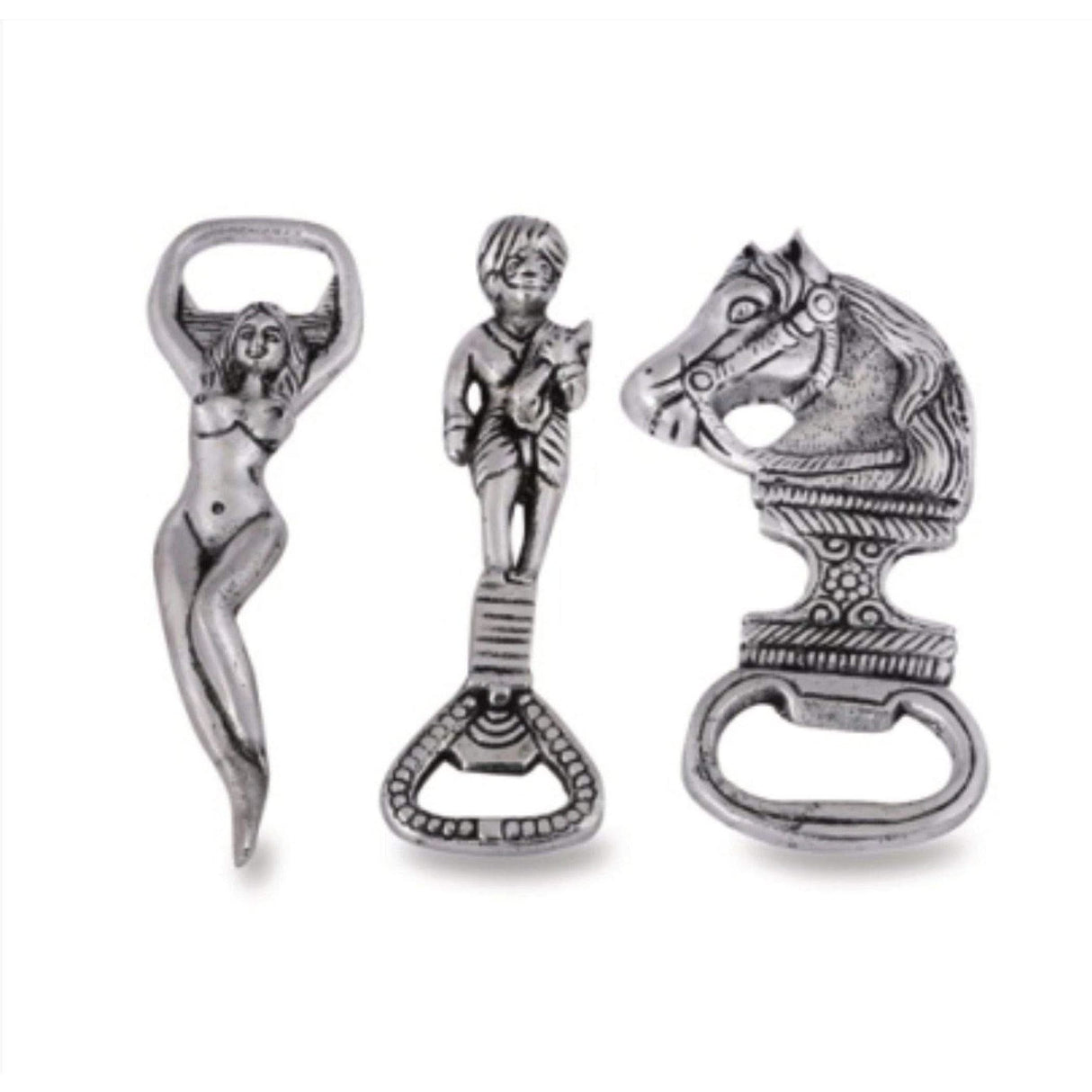 Designer German Silver Bear Bottle can Opener for Kitchen, Bar, or Restaurant Automatic Bottle Cap Catcher Birthday, Christmas, New Year Gift - LoveNspire