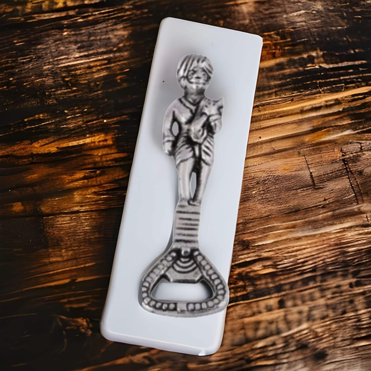 Designer German Silver Bear Bottle can Opener for Kitchen, Bar, or Restaurant Automatic Bottle Cap Catcher Birthday, Christmas, New Year Gift - LoveNspire