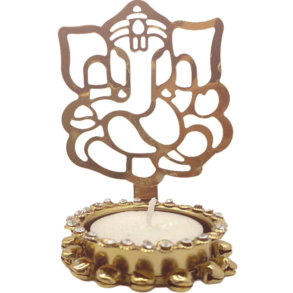 Shadow Diya Ganesha Candle Holder Ganesha Tea Light Candle Holder Diwali Decor Traditional Decorative T-light Candle Holder for Home Office Wedding Favor Housewarming Gift - LoveNspire