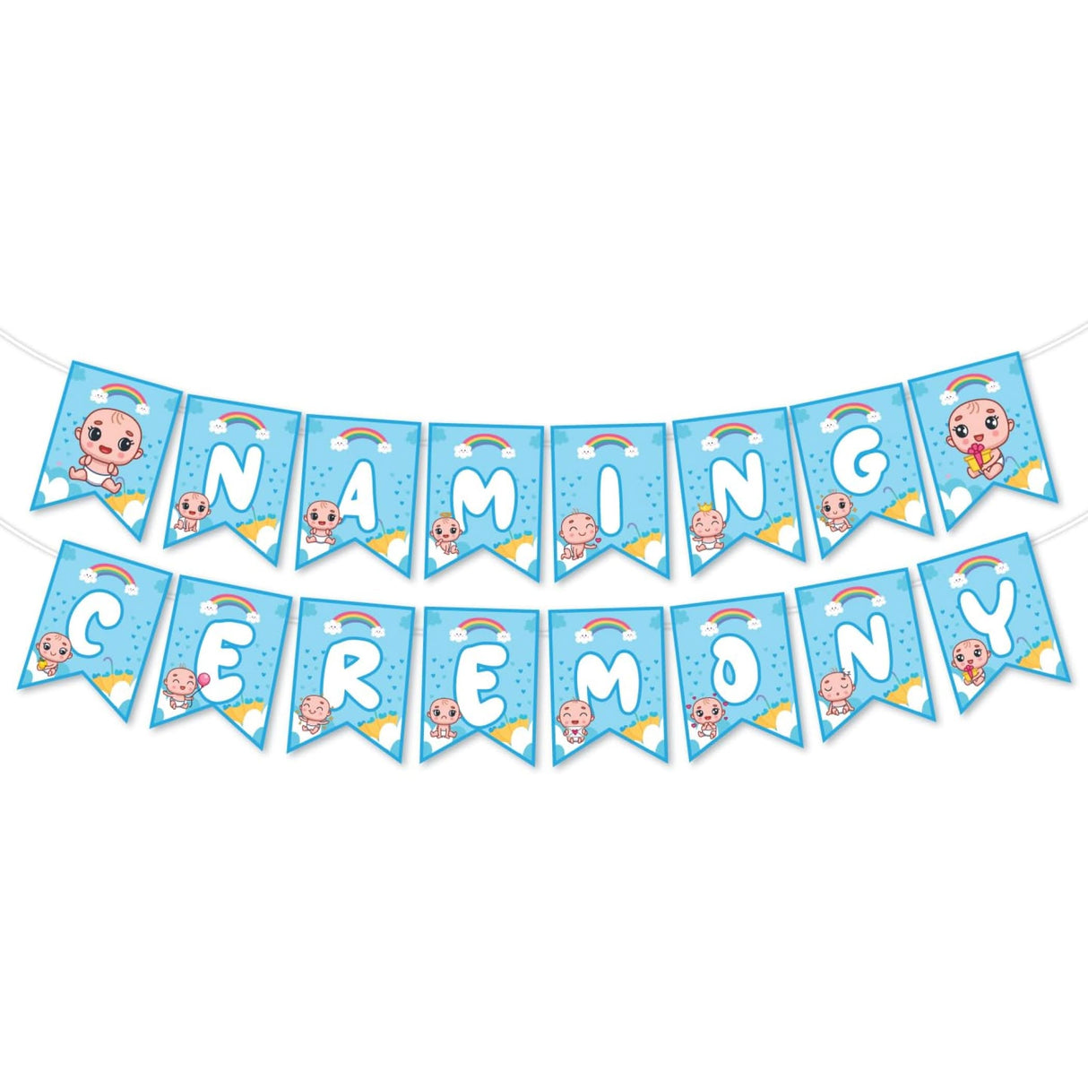 Baby Naming Ceremony Banner Baby Shower Decoration - Sign for Backdrop Decor Party Supplies Event Decorations Favors Naming Ceremony for Girls Boys - LoveNspire