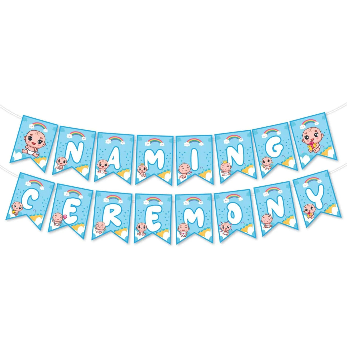 Baby Naming Ceremony Banner Baby Shower Decoration - Sign for Backdrop Decor Party Supplies Event Decorations Favors Naming Ceremony for Girls Boys - LoveNspire