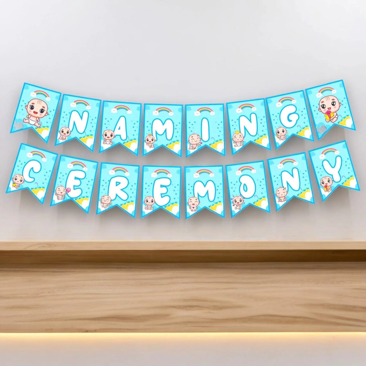 Baby Naming Ceremony Banner Baby Shower Decoration - Sign for Backdrop Decor Party Supplies Event Decorations Favors Naming Ceremony for Girls Boys - LoveNspire