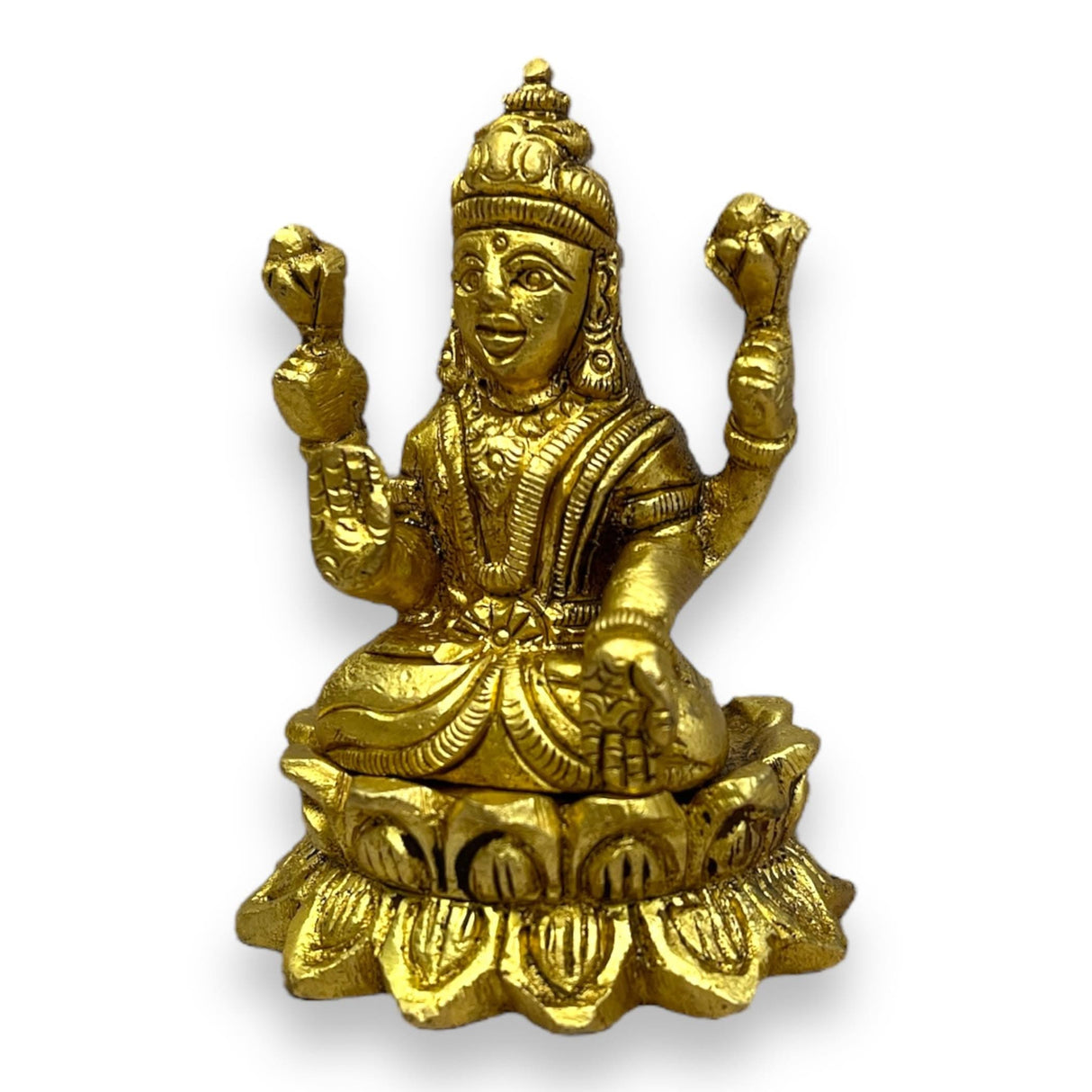 Golden Lakshmi statue for Diwali puja home temple decor and gift gifting