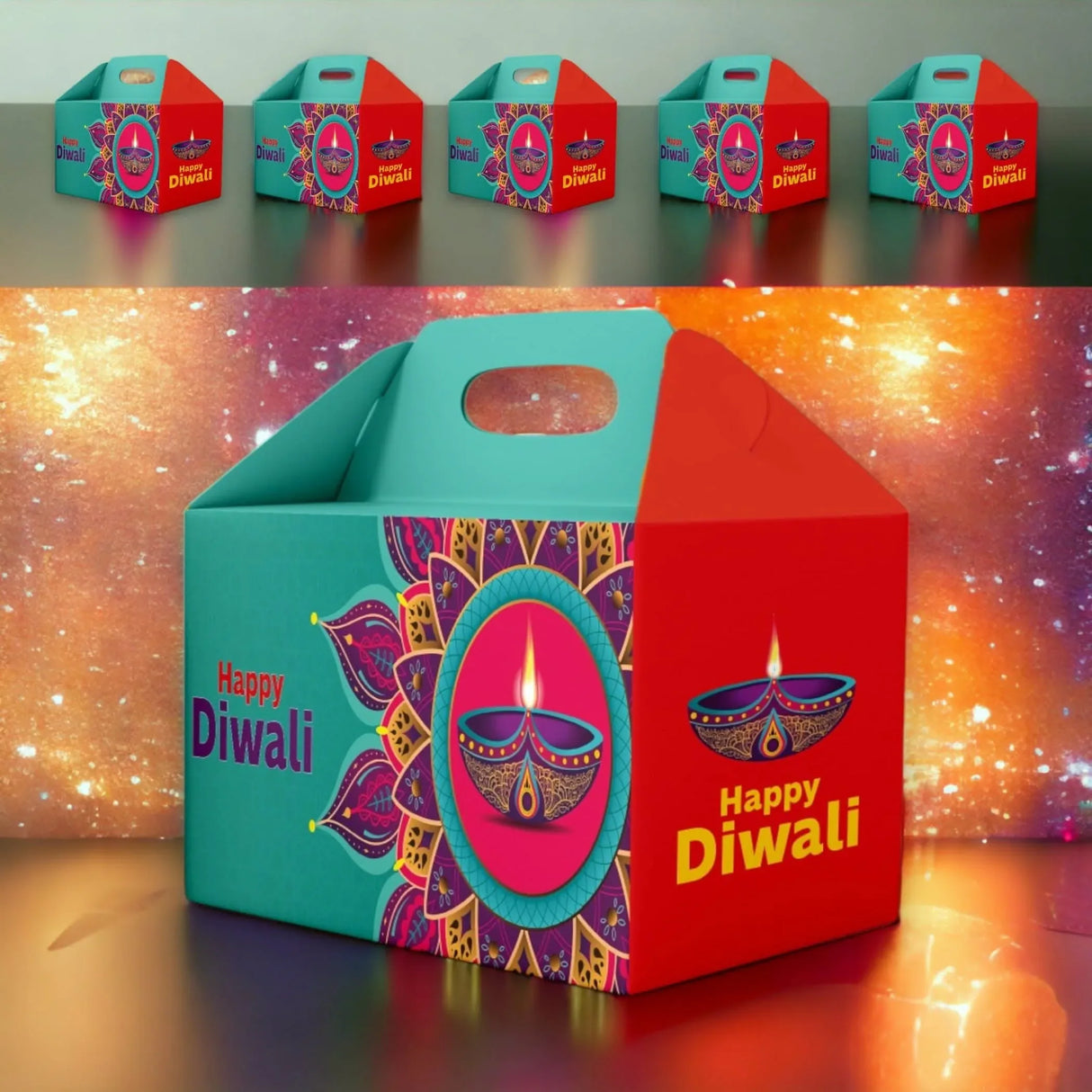 Bulk Diwali Gable Boxes, Happy Diwali Gift Box, Diwali Gifts, Diwali Favors, Diwali Gift Ideas, Diwali Gift Hamper, Diwali Gift Packaging, Diwali Sweet Boxes, Diwali Treat Boxes - LoveNspire