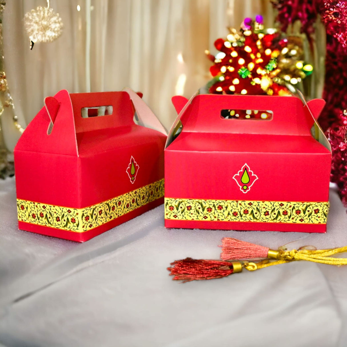 Bulk Gable Boxes Party Favor Treat Boxes Paper Gift Box for Birthday Party Goodie Gift Boxes for Wedding Housewarming Christmas Candy Boxes with Handle Paper - LoveNspire