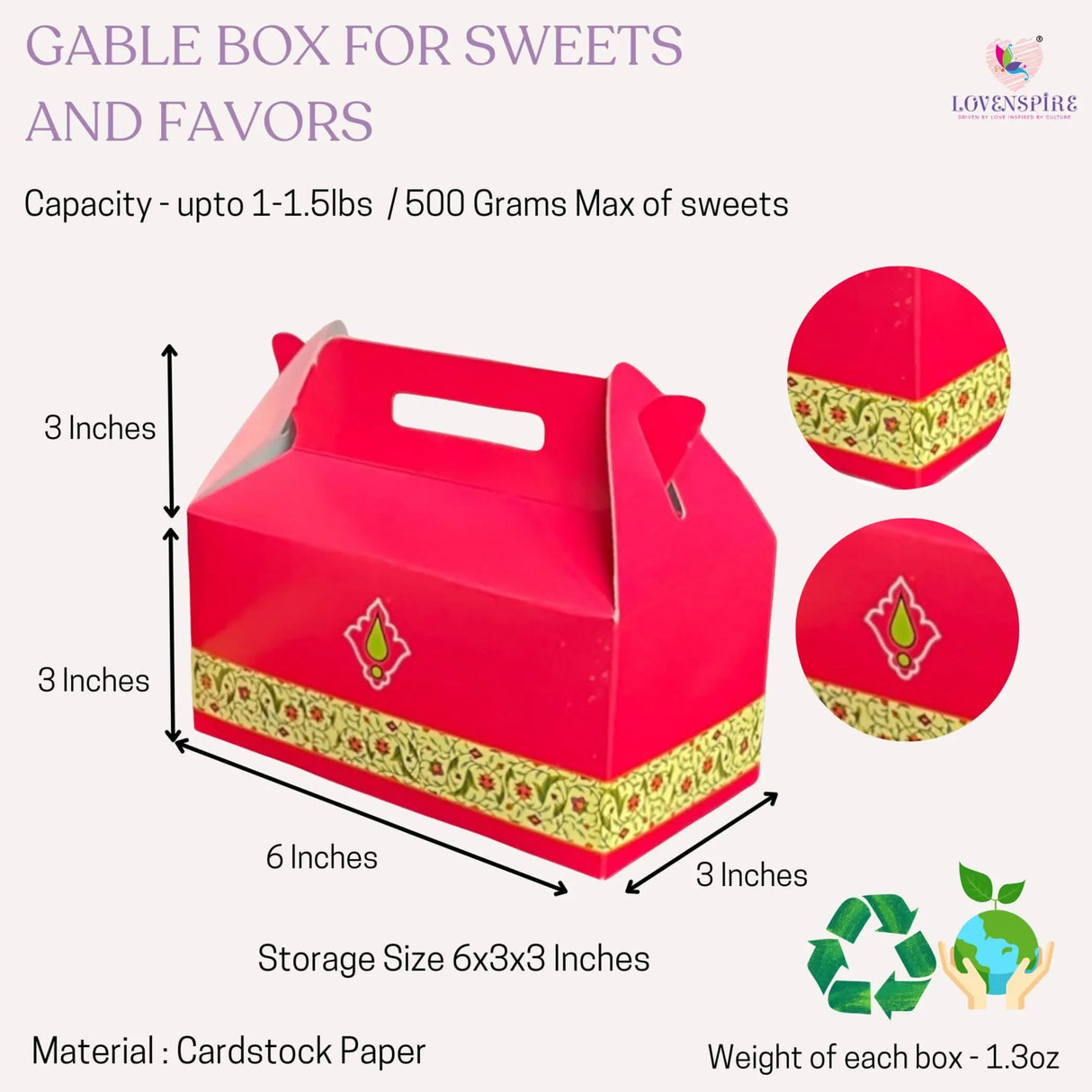 Bulk Gable Boxes Party Favor Treat Boxes Paper Gift Box for Birthday Party Goodie Gift Boxes for Wedding Housewarming Christmas Candy Boxes with Handle Paper - LoveNspire