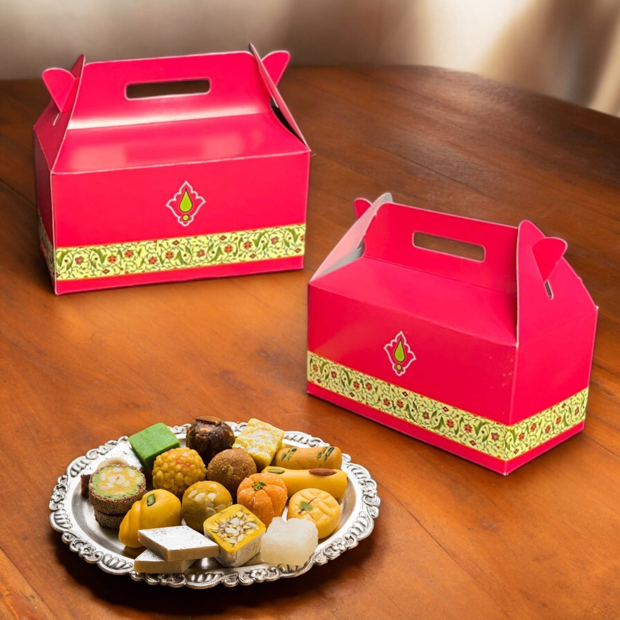 Bulk Gable Boxes Party Favor Treat Boxes Paper Gift Box for Birthday Party Goodie Gift Boxes for Wedding Housewarming Christmas Candy Boxes with Handle Paper - LoveNspire