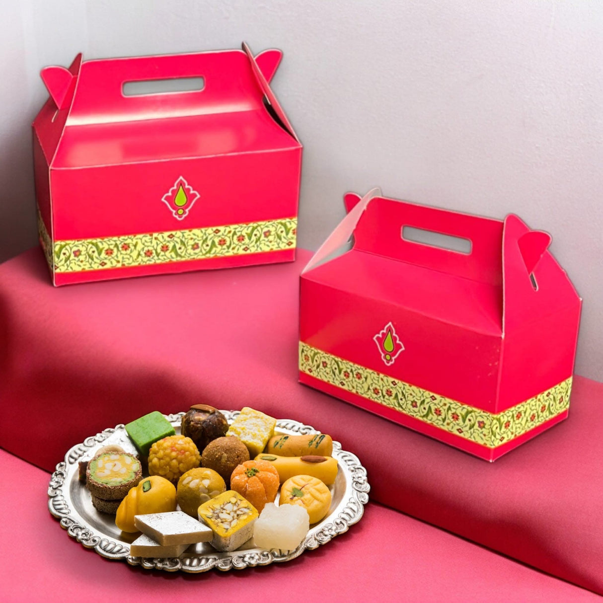 Bulk Gable Boxes Party Favor Treat Boxes Paper Gift Box for Birthday Party Goodie Gift Boxes for Wedding Housewarming Christmas Candy Boxes with Handle Paper - LoveNspire