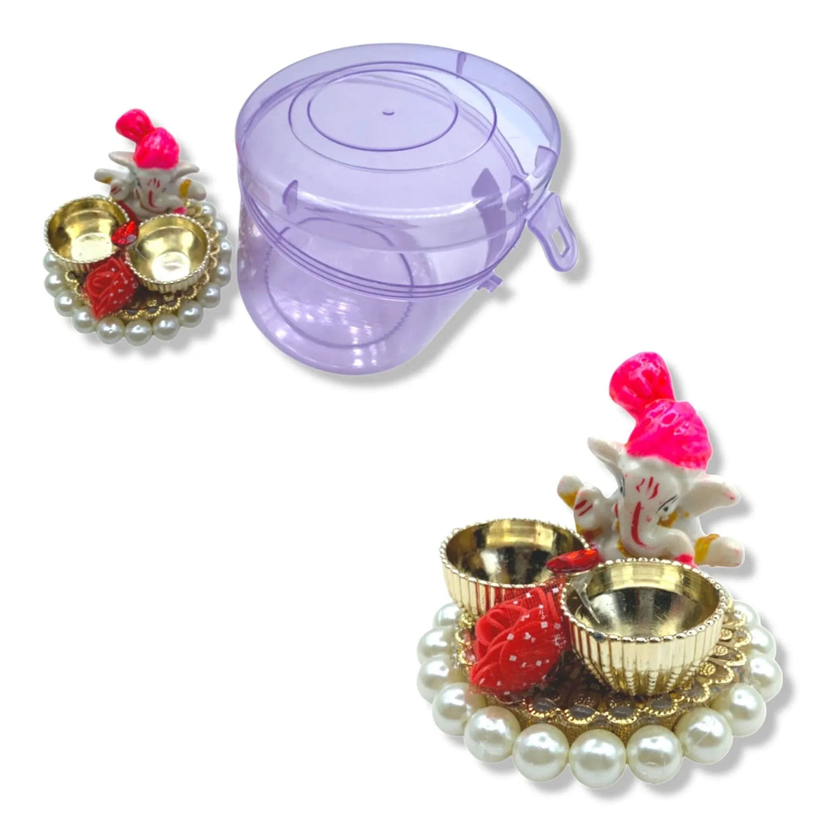 Bulk Golu Favors, Ganesh Kumkum Holder, Thamboolam, Pooja Favor, Diwali Gift, Diwali Favor, Deewali Decor, Haldikumkum Plate, Pooja Return - LoveNspire