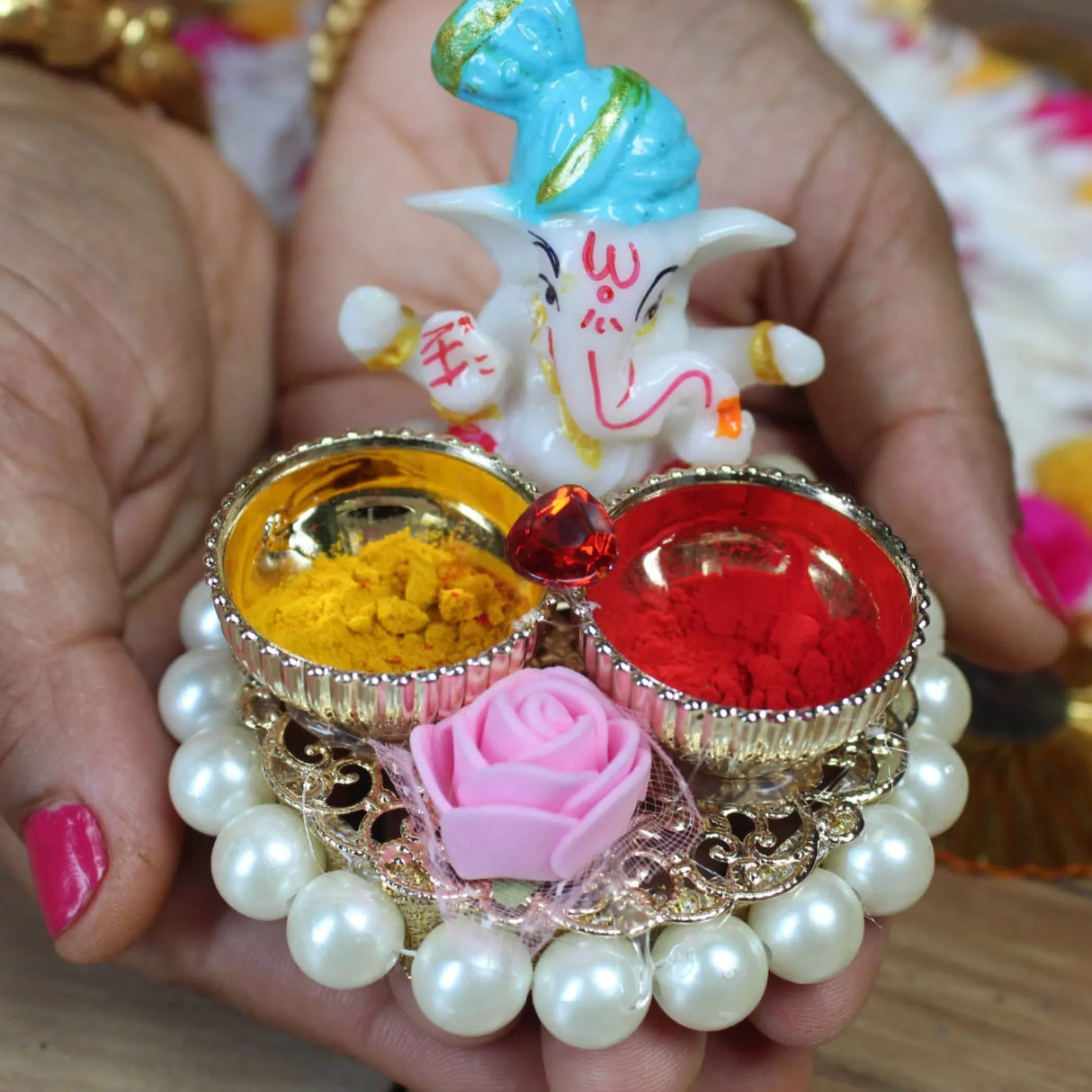 Bulk Golu Favors, Ganesh Kumkum Holder, Thamboolam, Pooja Favor, Diwali Gift, Diwali Favor, Deewali Decor, Haldikumkum Plate, Pooja Return - LoveNspire