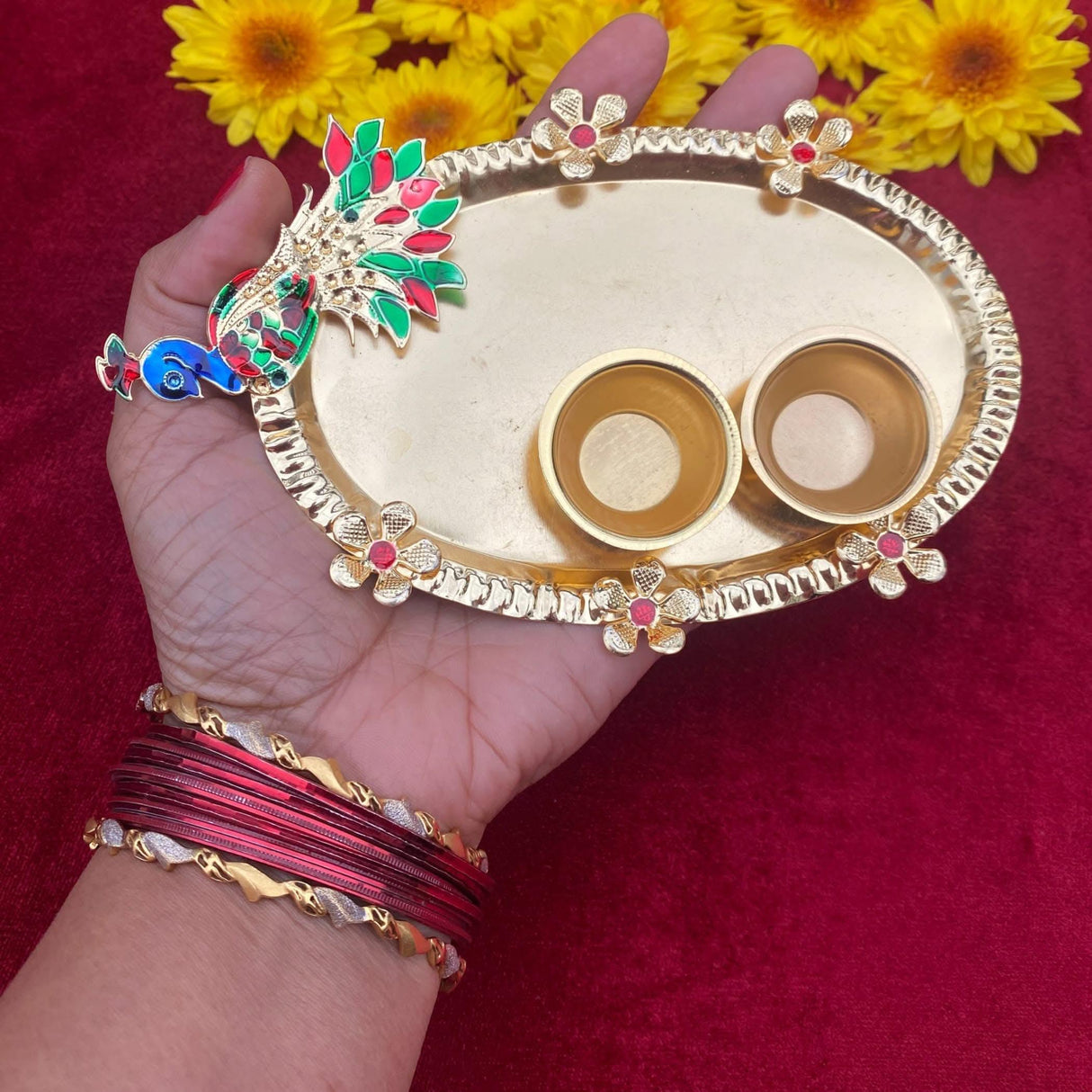 Bulk Haldi Kumkum Holder, Pooja Return Gift , Thamboolam, Pooja Favor, Haldikumkum Plate, Wedding Favor, Housewarming Favor - LoveNspire