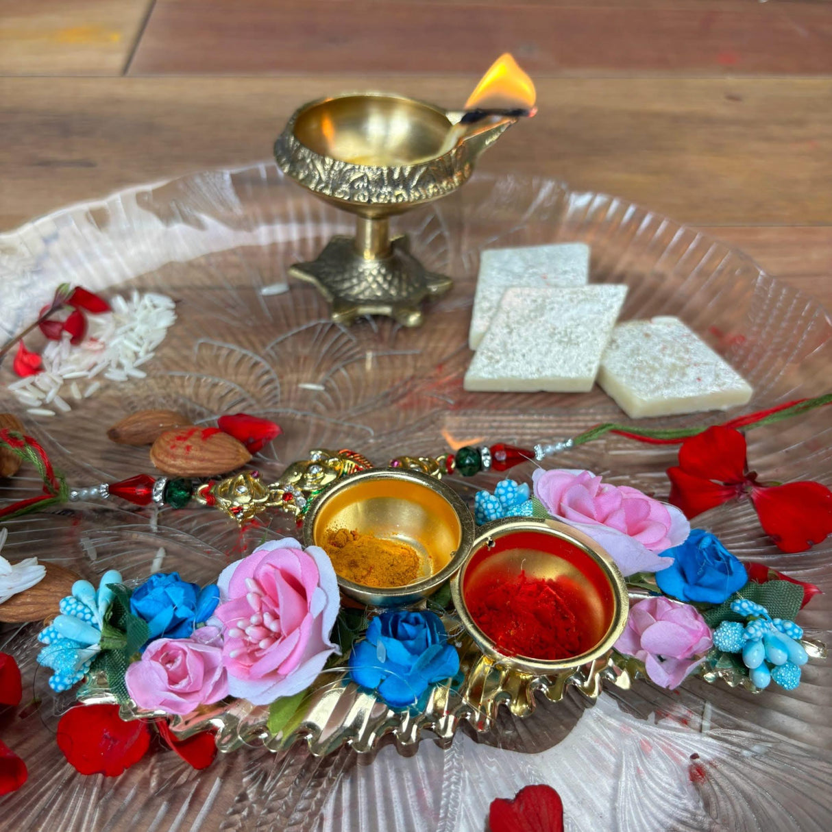 Bulk Haldi Kumkum Thali Holder, Pooja Return Gift, Indian Housewarming Gifts, Shivratri, Wedding Favor, Navarathri Favors, Baby Shower - LoveNspire