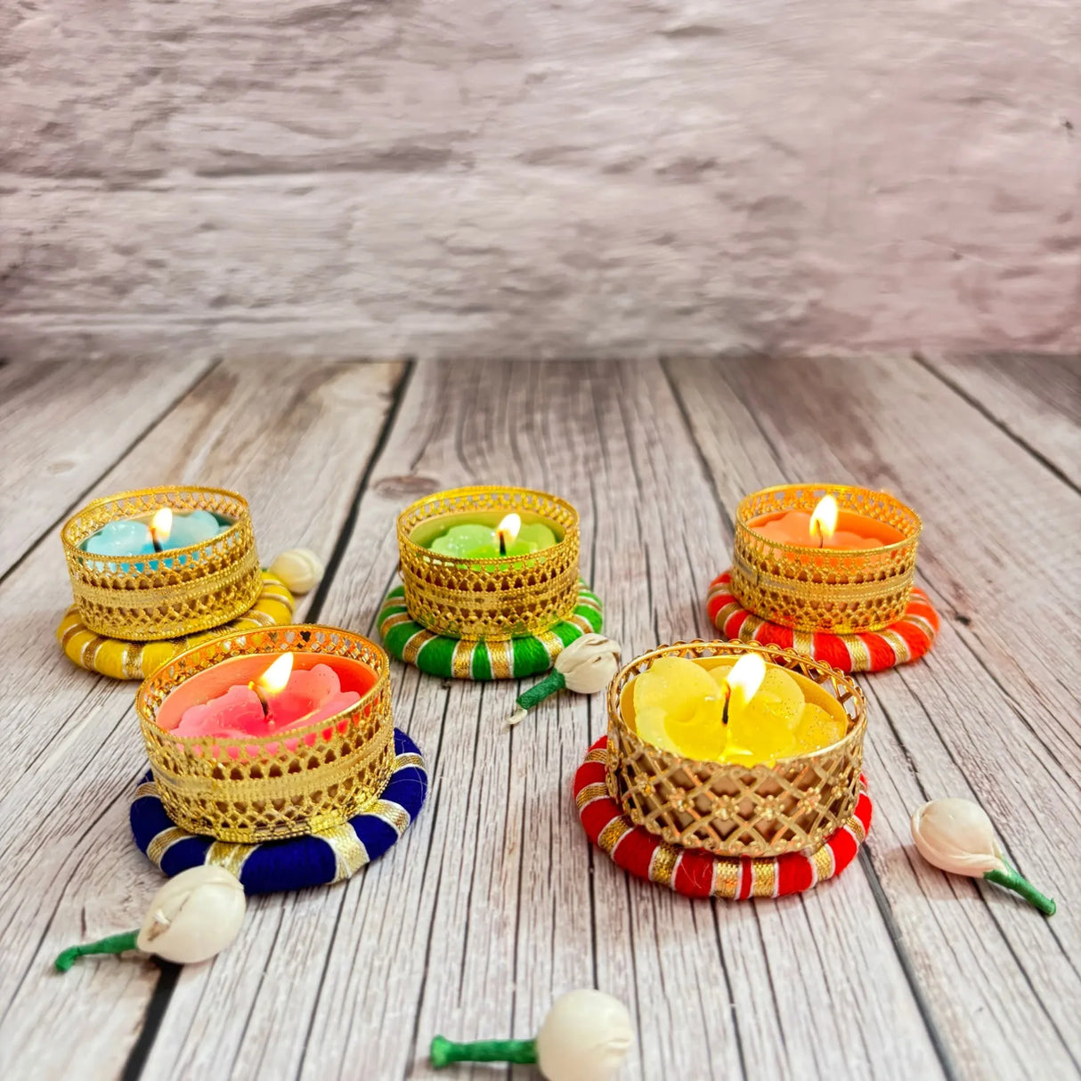 Bulk Small Tealight Candle Holder – Festive T-light Stand for Diwali, Navratri, Christmas, Hanukkah, Thanksgiving, Housewarming & Home Decor – Candle Stand for Centerpiece - LoveNspire