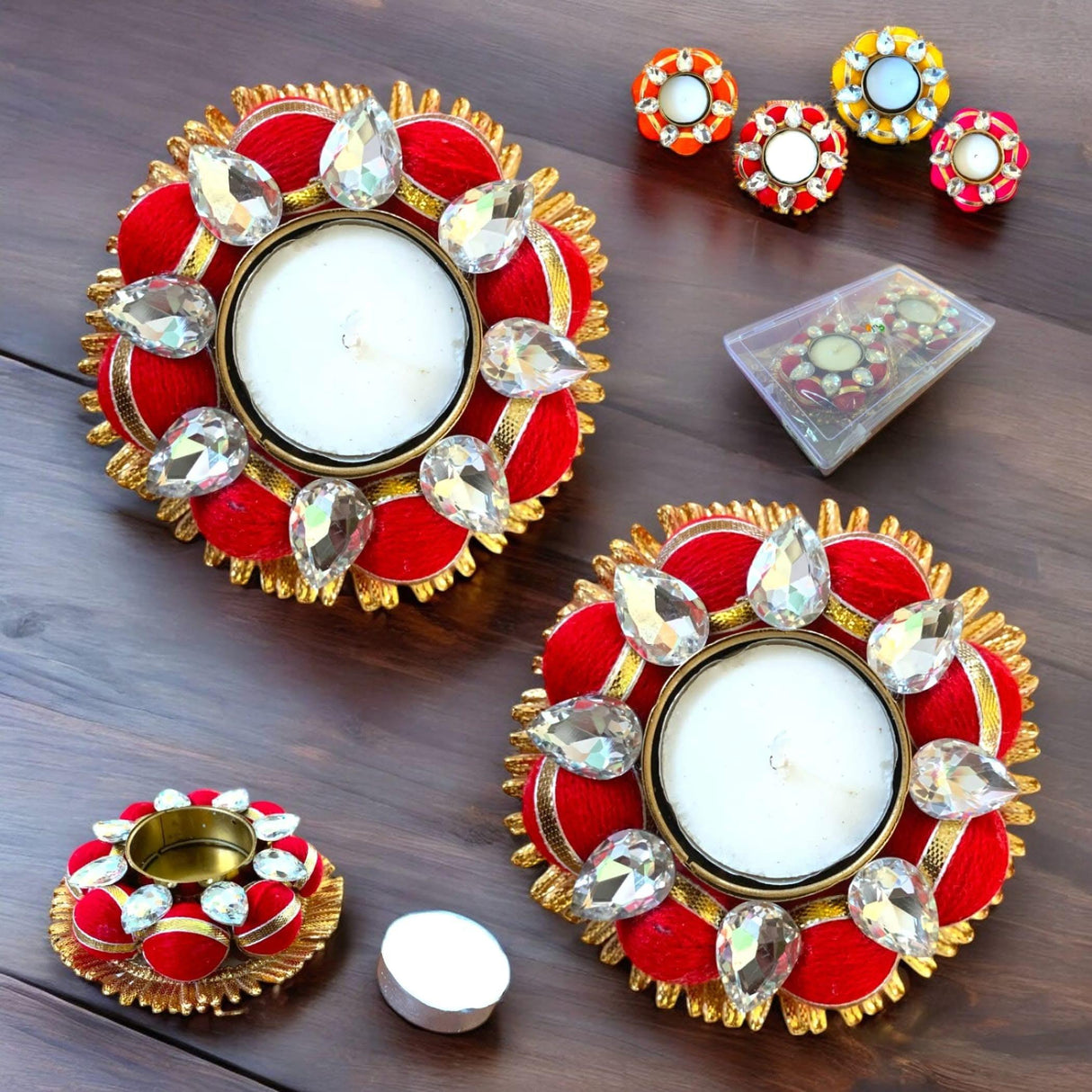 Tea Light Candle Holders Indian Decorative Candle Holder for Centerpiece Dining Table Office Home Temple Decor Housewarming Thanksgiving Gift Diwali Decoration Tealight Holder for Christmas - LoveNspire